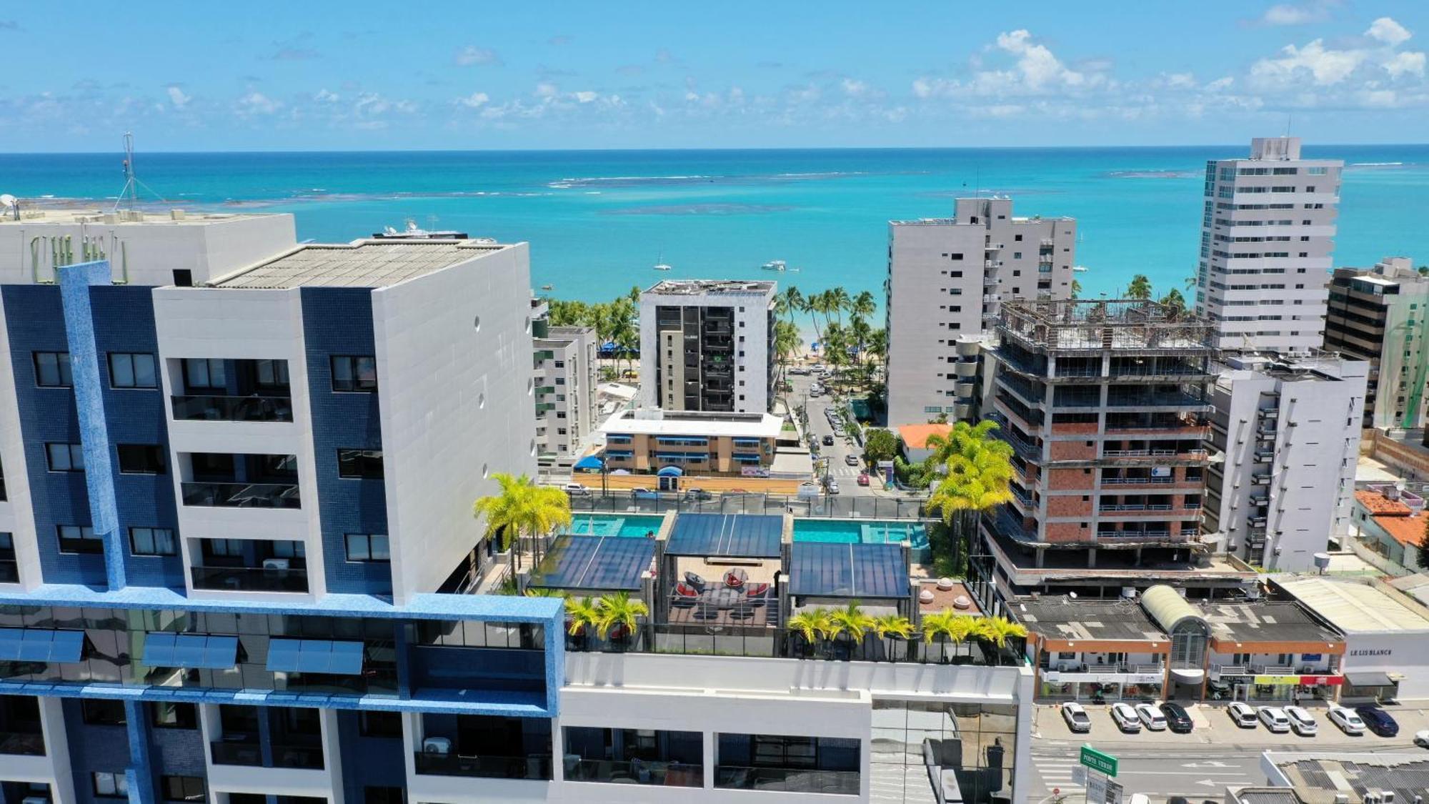 Appartement TIME 909 - Quarto e Sala vista mar no coração da cidade à Maceió Extérieur photo