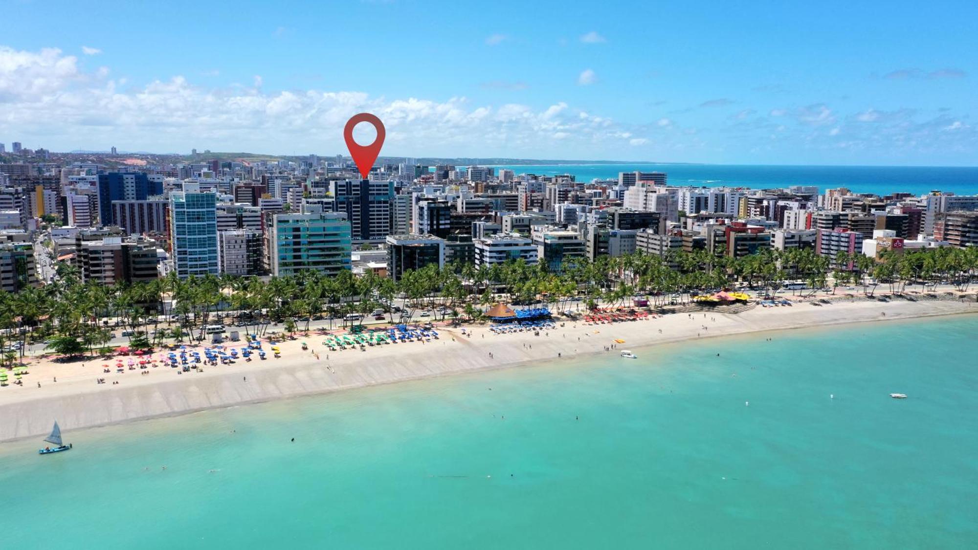 Appartement TIME 909 - Quarto e Sala vista mar no coração da cidade à Maceió Extérieur photo