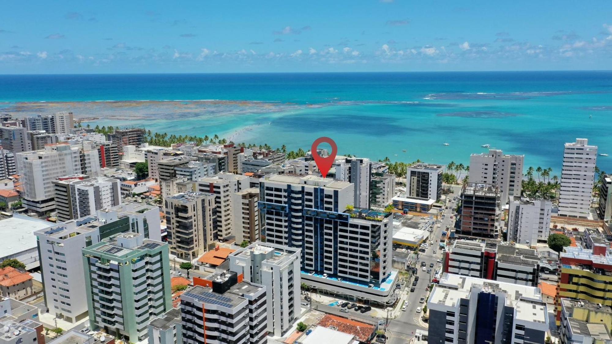 Appartement TIME 909 - Quarto e Sala vista mar no coração da cidade à Maceió Extérieur photo